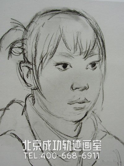 素描入門：素描頭像臨摹構(gòu)圖教程